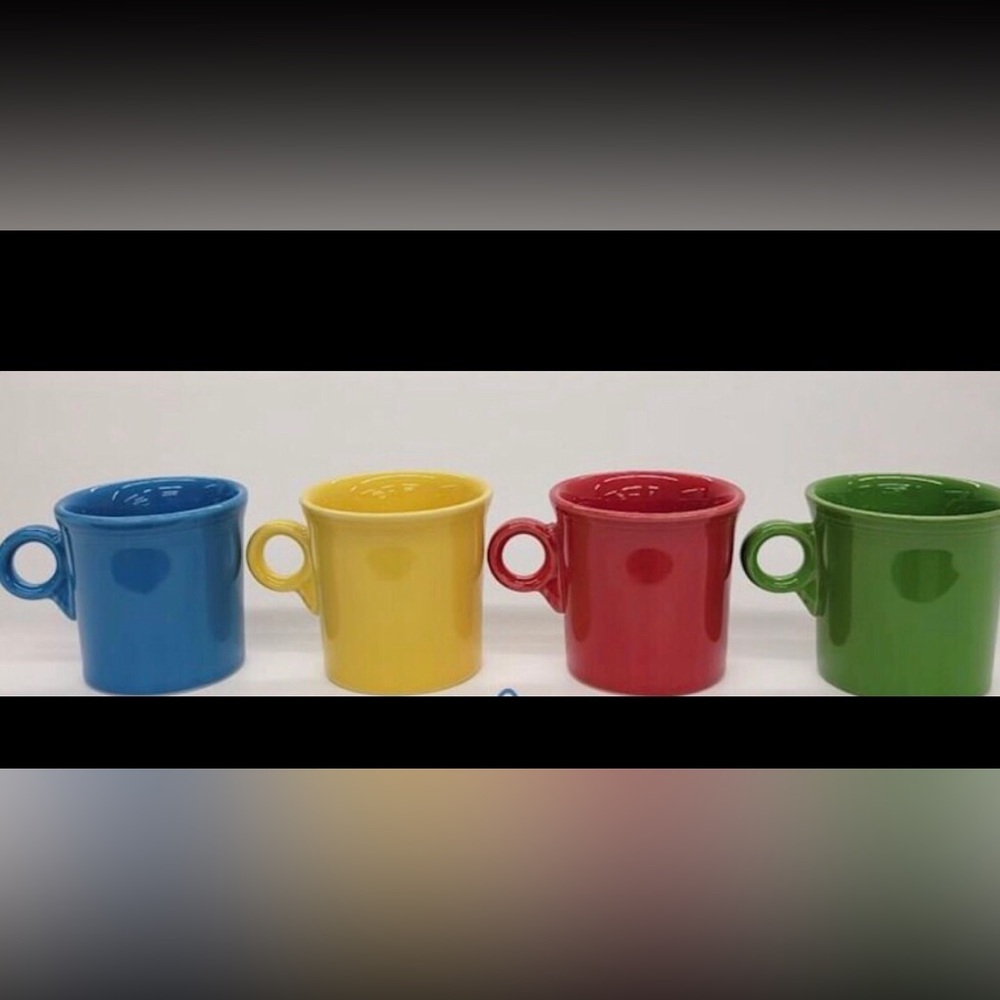 Homer Laughlin Vibrant Red and Yellow Mugs for Dining